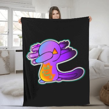 Discover Jack O Lantern Axolotl Halloween Trick Or Treat 1 Fleece Blankets