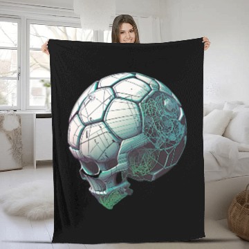 Discover Cyber Skull Kicker Fleece Blankets