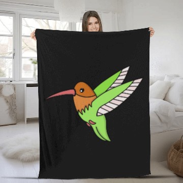 Discover A Sweet Hummingbird Fleece Blankets