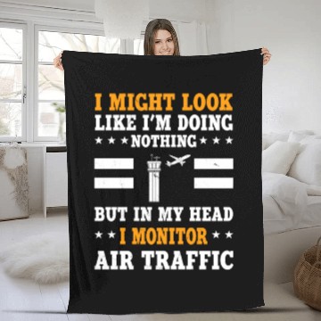 Discover Funny Air Traffic Controller Humor Aviation Safety Fleece Blankets