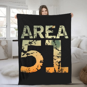 Discover Area 51 UFO Design Fleece Blankets