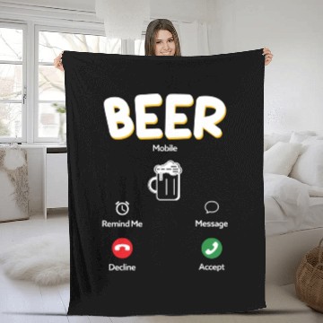 Discover beer is calling Fleece Blankets