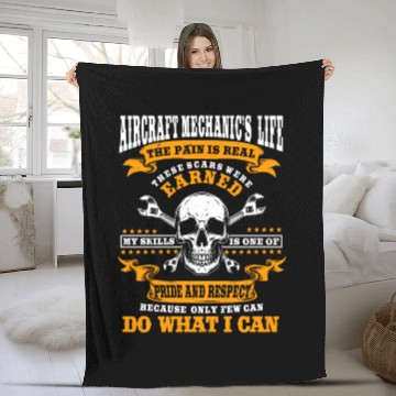 Discover Great Aircraft Mechanic Costume Fleece Blankets