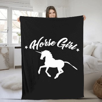 Discover Horse Girl Fleece Blankets Horse Lovers Gift Equestrian