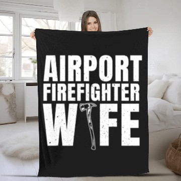 Discover Great Airport Firefighter Wife Outfit Fleece Blankets