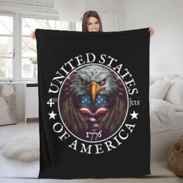 Discover Independence Day 4th of July Freedom Fleece Blankets