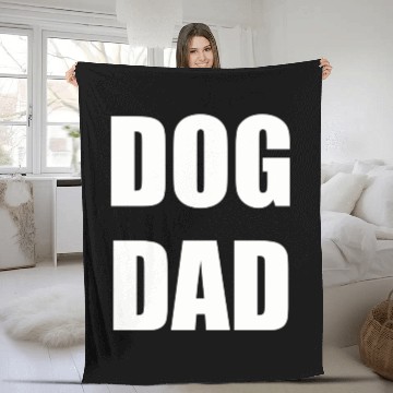 Discover DOG DAD - cute dog Fleece Blankets