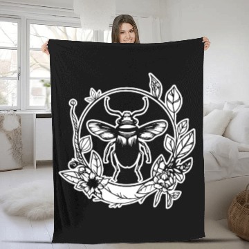 Discover Bug Beetle Insect Fleece Blankets