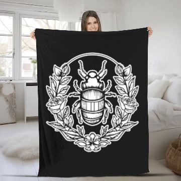 Discover Bug Beetle Insect Fleece Blankets