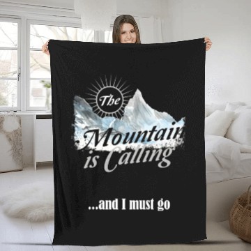 Discover Hiking Mountain is Calling Hike Vintage Fleece Blankets