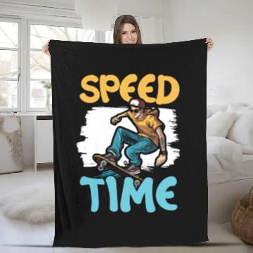 Discover Skateboard Lover Skater Skateboarding Skateboarder Fleece Blankets