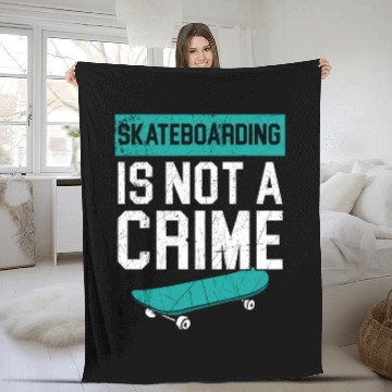 Discover Skateboard Lover Skater Skateboarding Skateboarder Fleece Blankets