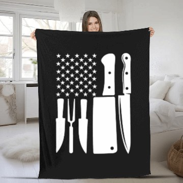 Discover Chef Usa Flag Fleece Blankets