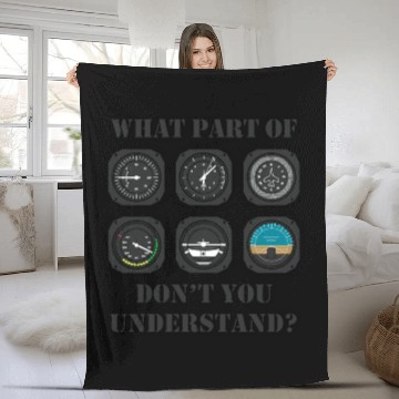 Discover Funny Pilot - Aviation Airline Pilot Instruments Fleece Blankets