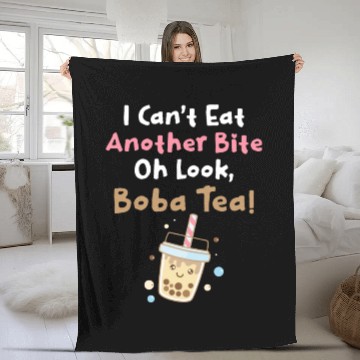 Discover Bubble Tea Lover Boba Tea Drinker Korean Drink Fleece Blankets