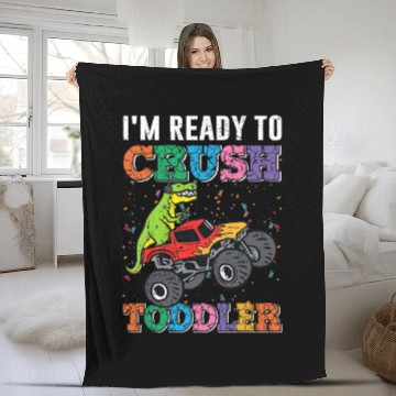 Discover I m Ready To Crush Toddler Back To School Dinosaur Fleece Blankets