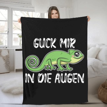 Discover Cute chameleon animal lover Fleece Blankets