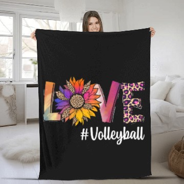 Discover Love Volleyball Fleece Blankets