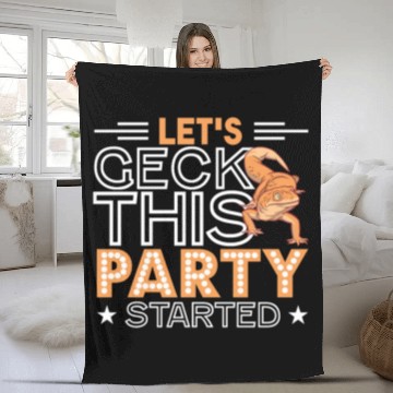 Discover Gecko Gifts Reptile Lover Keeper Fleece Blankets