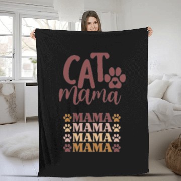 Discover Cat Mama Cute Cat Lovers Fleece Blankets