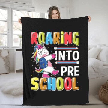 Discover Roaring Into Preschool Back To School Fleece Blankets