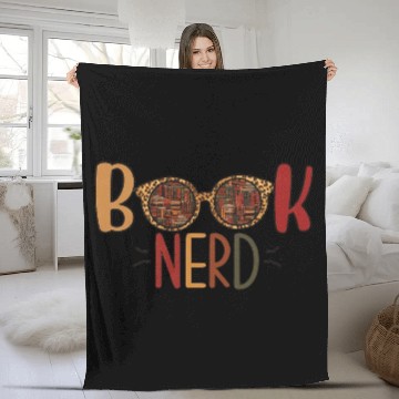 Discover Funny Book Nerd Librarian Teacher Student Reader Fleece Blankets