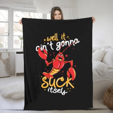 Discover Cajun Food Lover Crawfish Boil Suck Itself Fleece Blankets