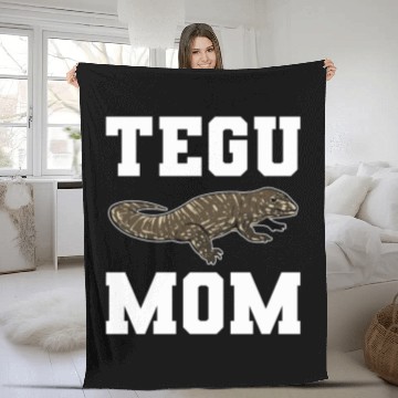 Discover Tegu Mom Lizard Lover Reptile Keeper Animal Lover Fleece Blankets