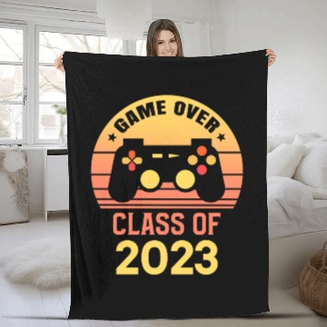 Discover Game Over Class of 2023 Graduation Decorations Fleece Blankets
