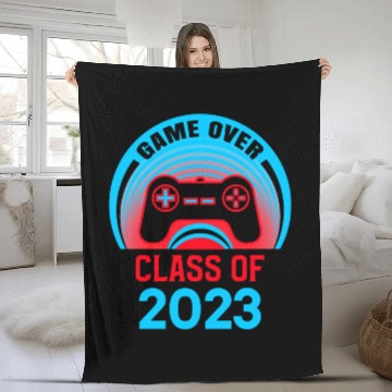 Discover Funny Game Over Class Of 2023 Fleece Blankets Students
