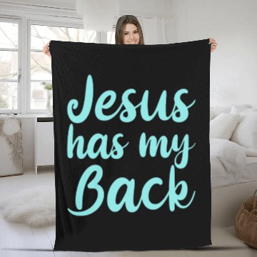 Discover Jesus Has My Back 4 Fleece Blankets