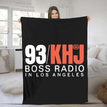 Discover 93 KHJ Boss Radio Fleece Blankets