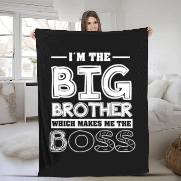 Discover Im the big brother - Funny Big Brother Boy Fleece Blankets