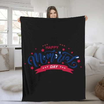 Discover HAPPY MEMORIAL DAY Fleece Blankets