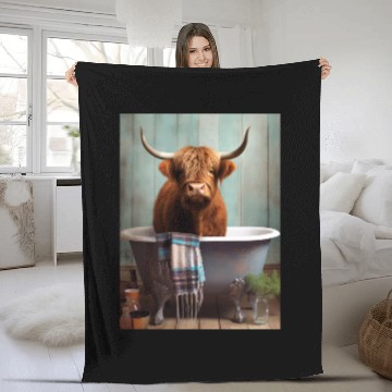 Discover Highland Cow Fleece Blankets
