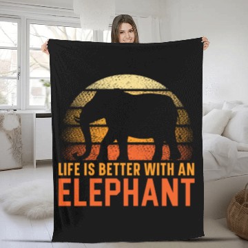 Discover Elephant Lover Wildlife Animal Zoo Zookeeper Fleece Blankets
