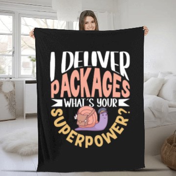 Discover Postal Worker Mail Lady Mail Carrier Postal Fleece Blankets