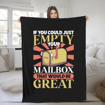Discover Postal Worker Mail Lady Mail Carrier Postal Fleece Blankets