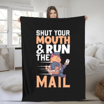 Discover Postal Worker Mail Lady Mail Carrier Postal Fleece Blankets