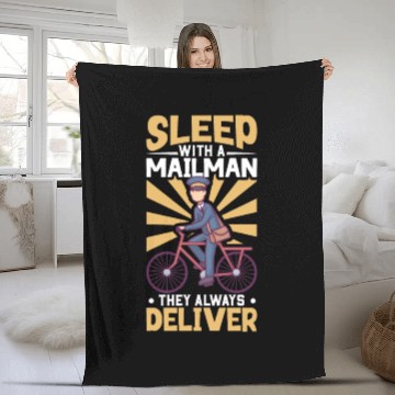 Discover Postal Worker Mail Lady Mail Carrier Postal Fleece Blankets