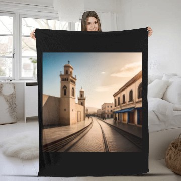 Discover Fantasy pictures ,town Morocco ,city Larache Fleece Blankets