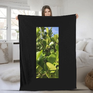 Discover beautiful green plant in the garden Fleece Blankets