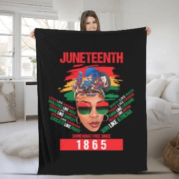 Discover Juneteenth Honoring the Struggle Embracing Freedom Fleece Blankets