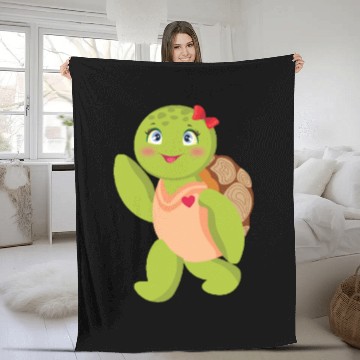 Discover Toodaloo Turtle Fleece Blankets