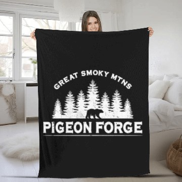 Discover Pigeon Forge Tennessee Great Smoky Mountains Fleece Blankets