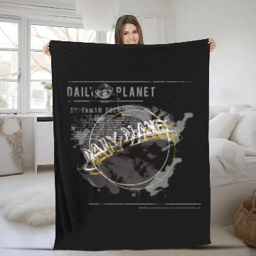 Discover Daily Planet Circle Poster Fleece Blankets