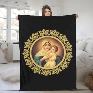 Discover Our Lady Mother Catholic Fleece Blankets