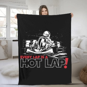 Discover Vintage Retro Go Kart Driver Racing, Every Lap is Fleece Blankets