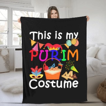 Discover This Is My Purim Jewish Fleece Blankets