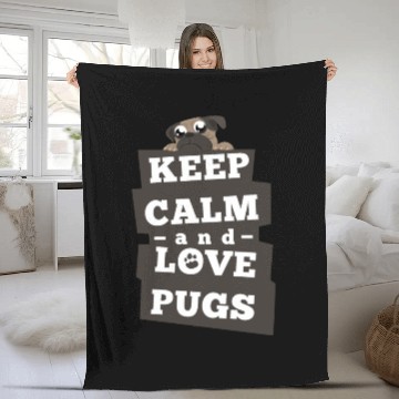 Discover Pug Lover Fleece Blankets